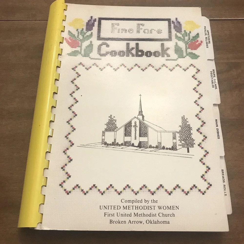 Fine Fare Cookbook First United Methodist Women Broken Arrow OK 1983 Spiral